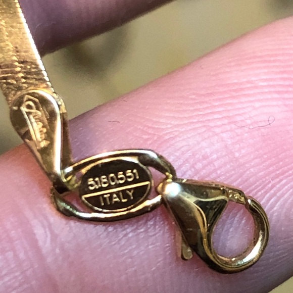 Unisex herringbone 14k necklace - Picture 15 of 16